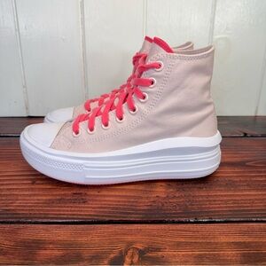 Converse Chuck Taylor All Star Move Platform Hi Barely Rose Strawberry Jam